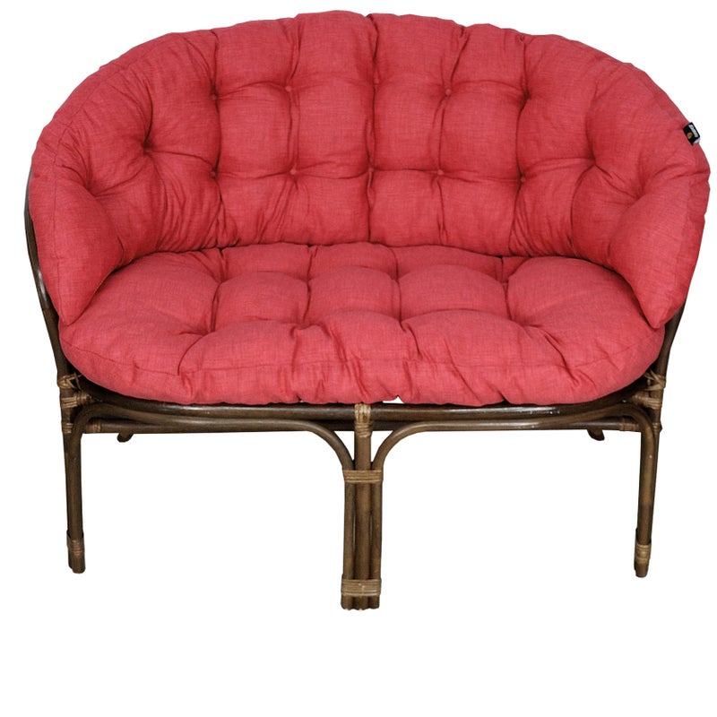 Poduszka na meble rattanowe wiklinowe AMPO komplet czerwony y 1 szt.