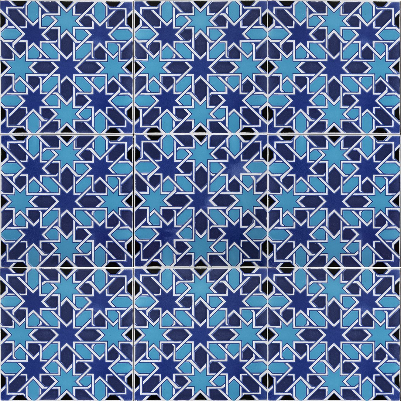 Carreaux de céramique à motif de fleur de style marocain 20x20cm, sol de salle d