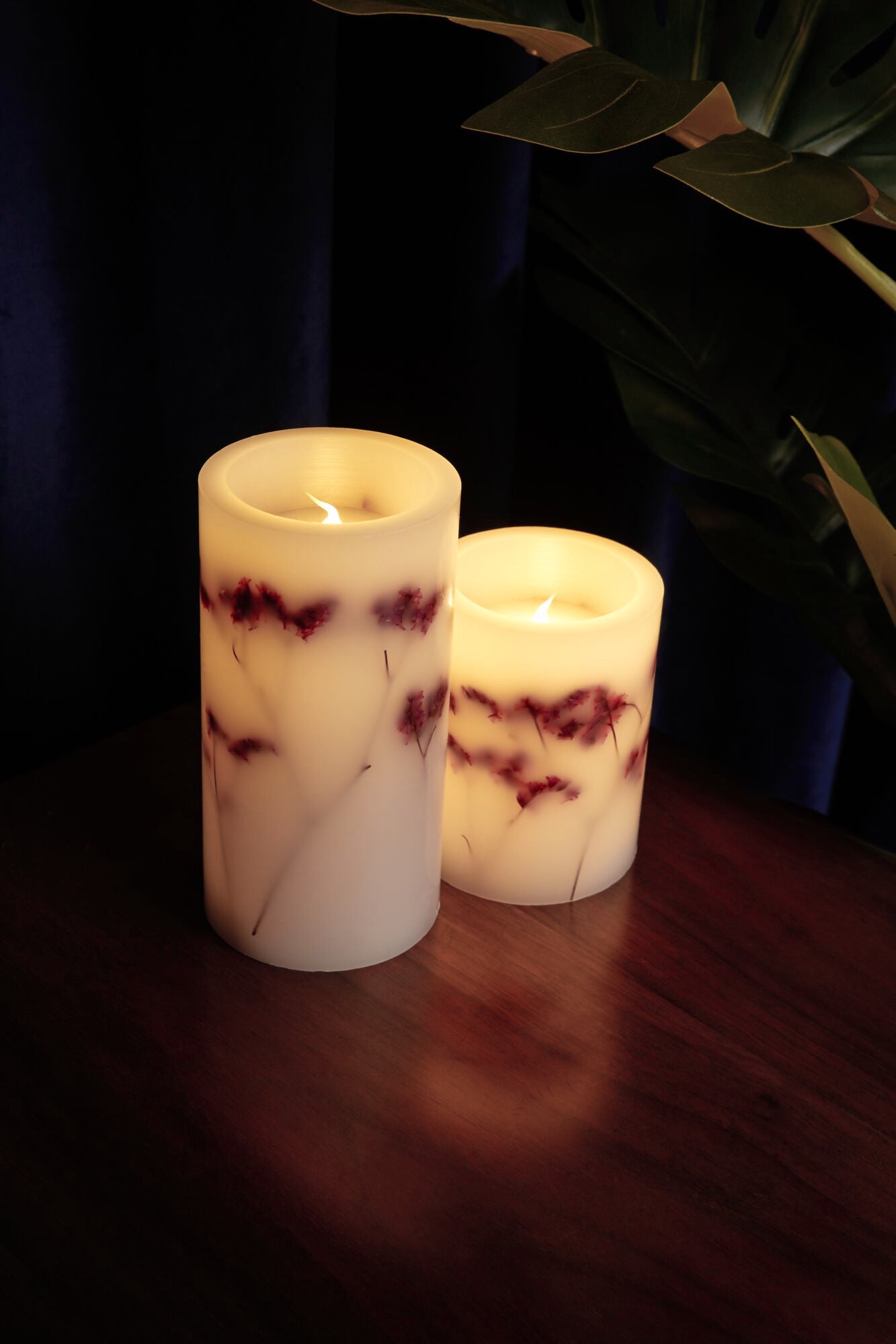 Bougie LED Pile Shiny Bloom 76mm 2800K Blanc#Violet Cire - 6