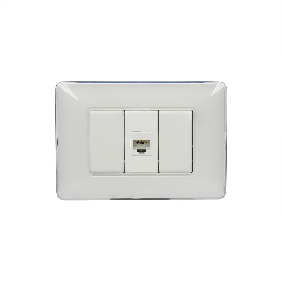 Presa Dati RJ45 CAT6 LAN Con Coperchio | 1 Modulo | Compatibile Bticino Living Light | Bianco - 2