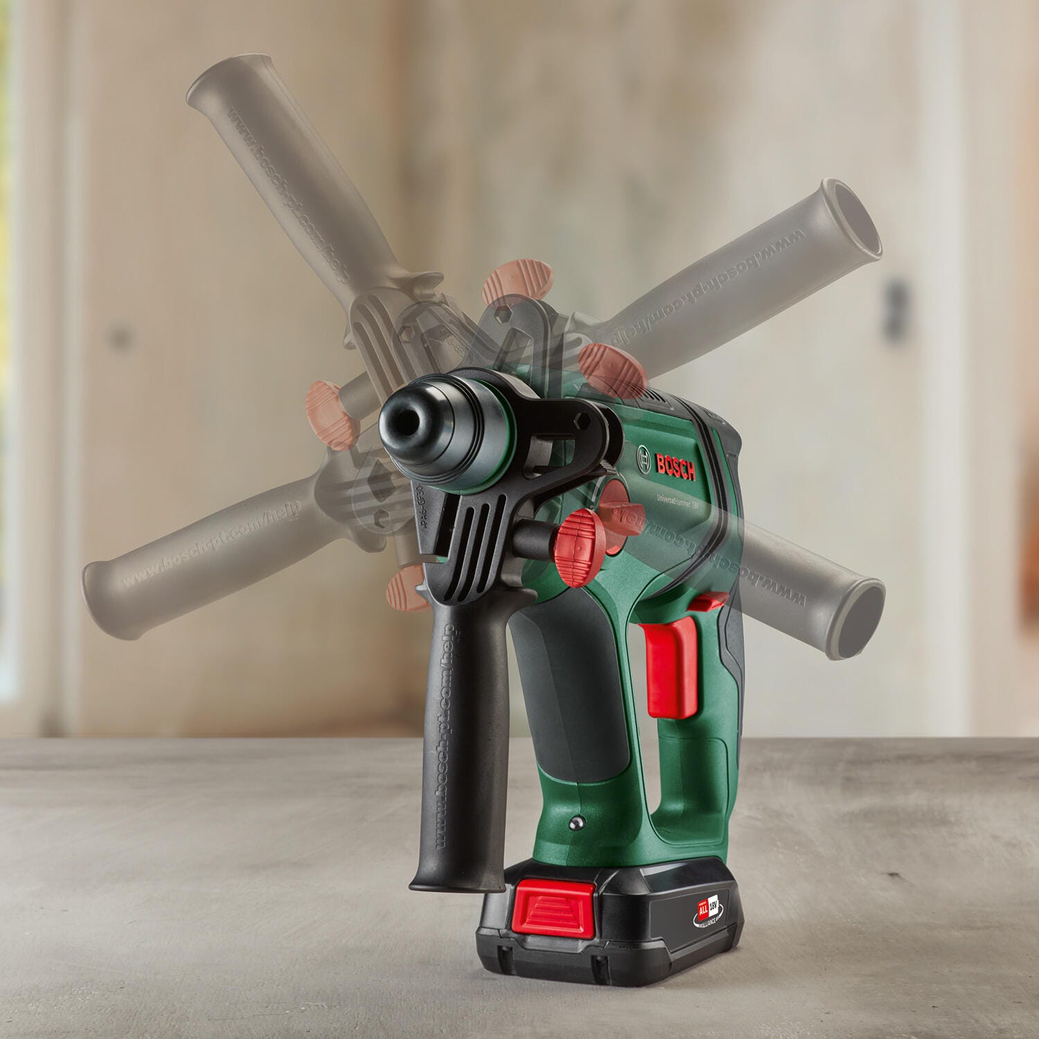 Młotowiertarka akumulatorowa BOSCH UniversalHammer 18V + 1 akumulator 4Ah - 9