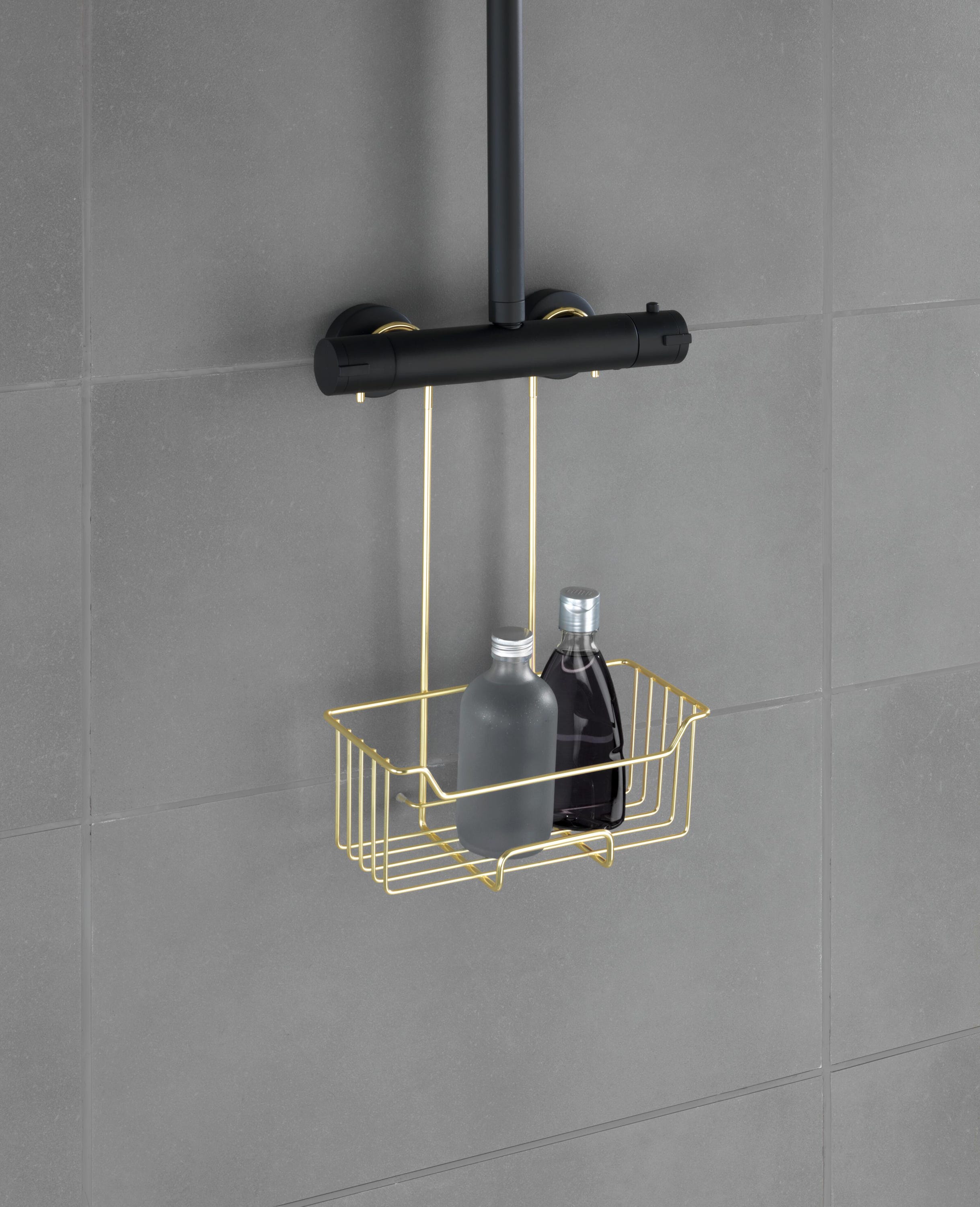 Organisateur de douche Milo jaune / doré 25x36x14 cm - 3