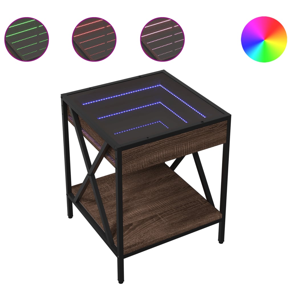 Table D'appoint Ronde Avec Panier - 40x40x49 Cm - Jaune Solaire | Idéale Salon, Chambre, Rangement Compact