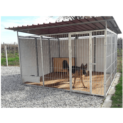 Box per cani da esterno coperto con zincatura elettrolitica da 300x300xh180 cm - 7