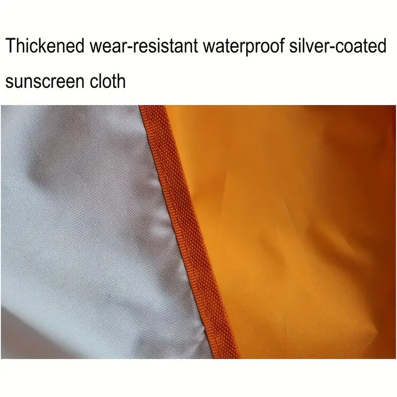 4x4x4m Abri Solaire étanche Triangle Parasol Protection Auvent extérieur Jardin Patio fête Piscine Camping Voile d'ombrage, Orange - 2