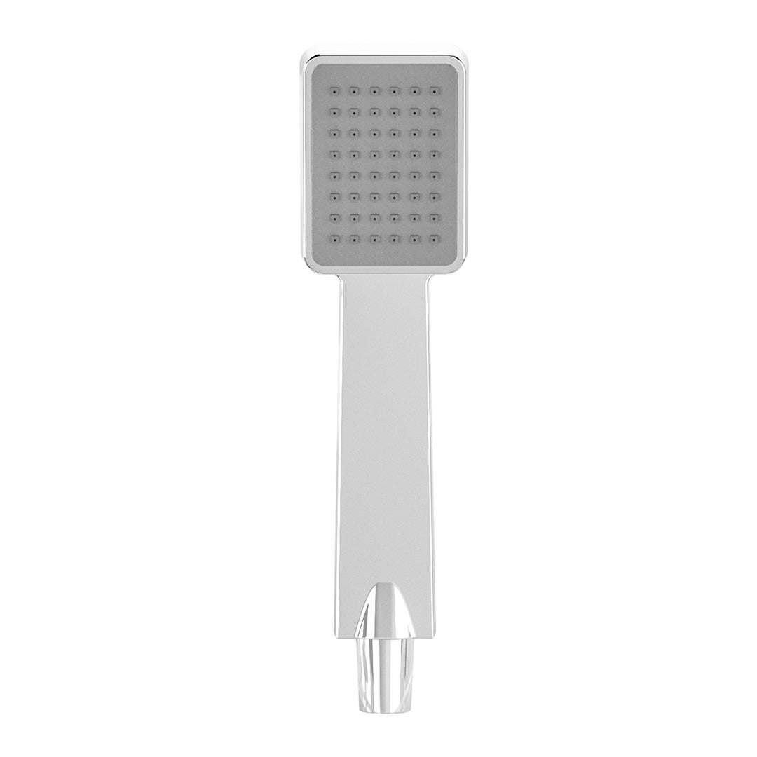 Valaz Barra de ducha monomando cuadrada ajustable hasta 120CM cromada - Serie Segura - 20cm - 6