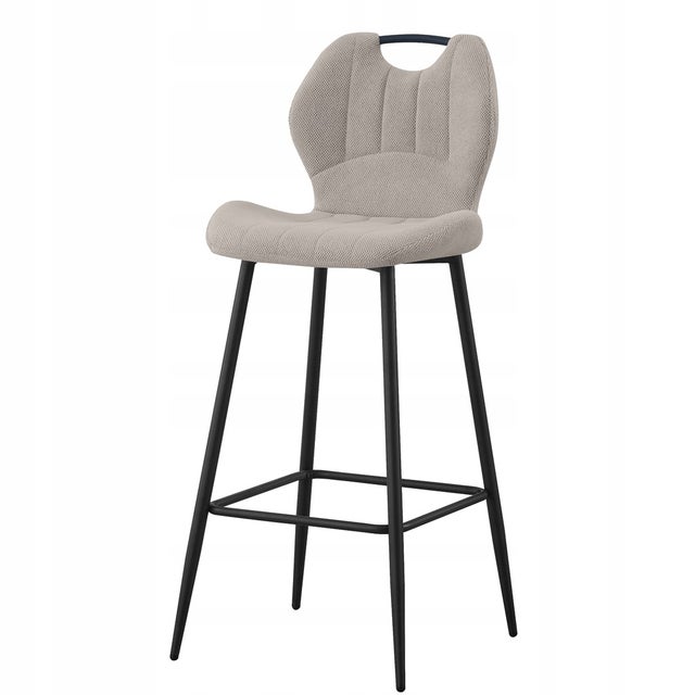 Krzesło barowe tapicerowane do wyspy Aria 3D H121 taupe