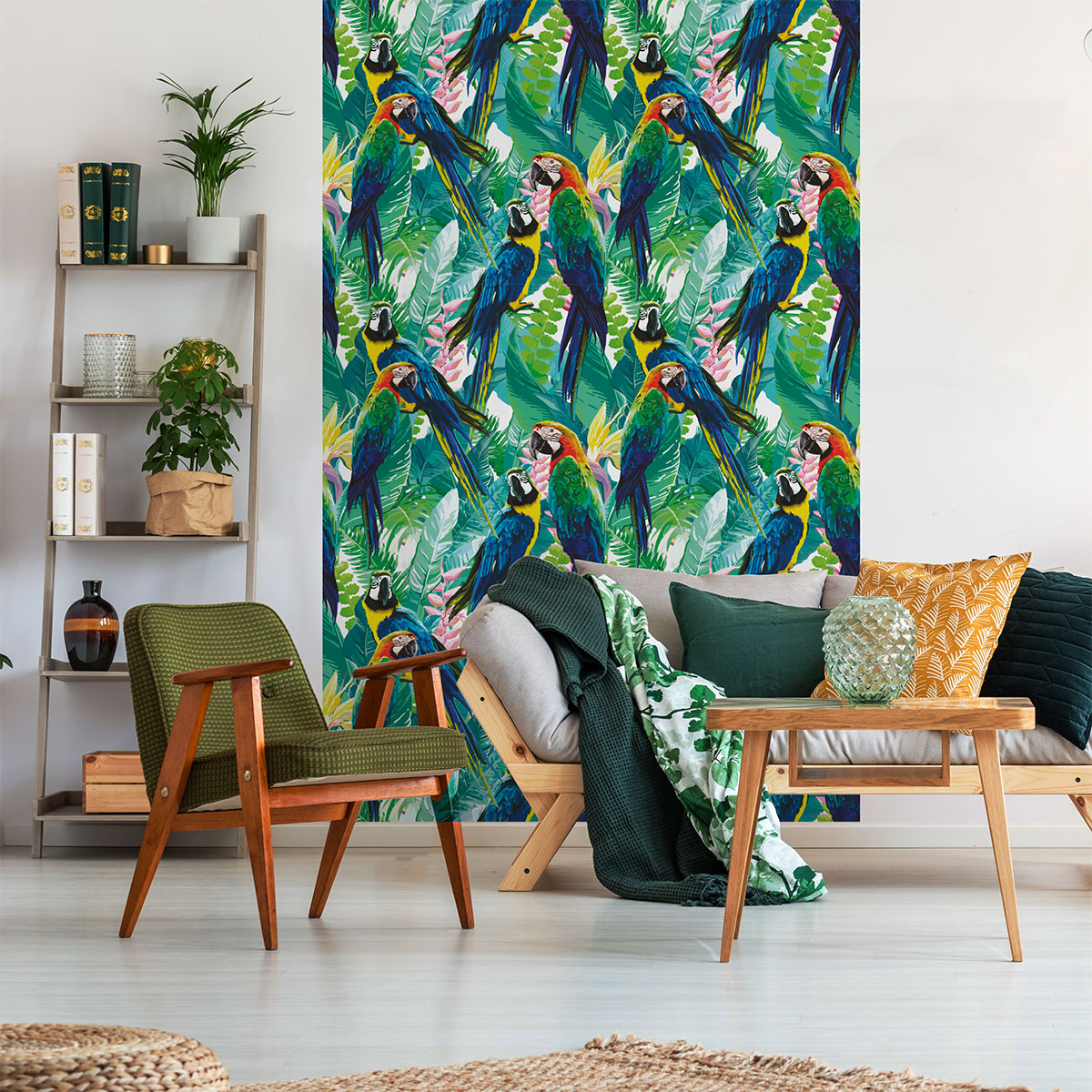 Vinilo tapiz tropical providencia - adhesivo de pared - revestimiento sticker mural decorativo - 60x60cm