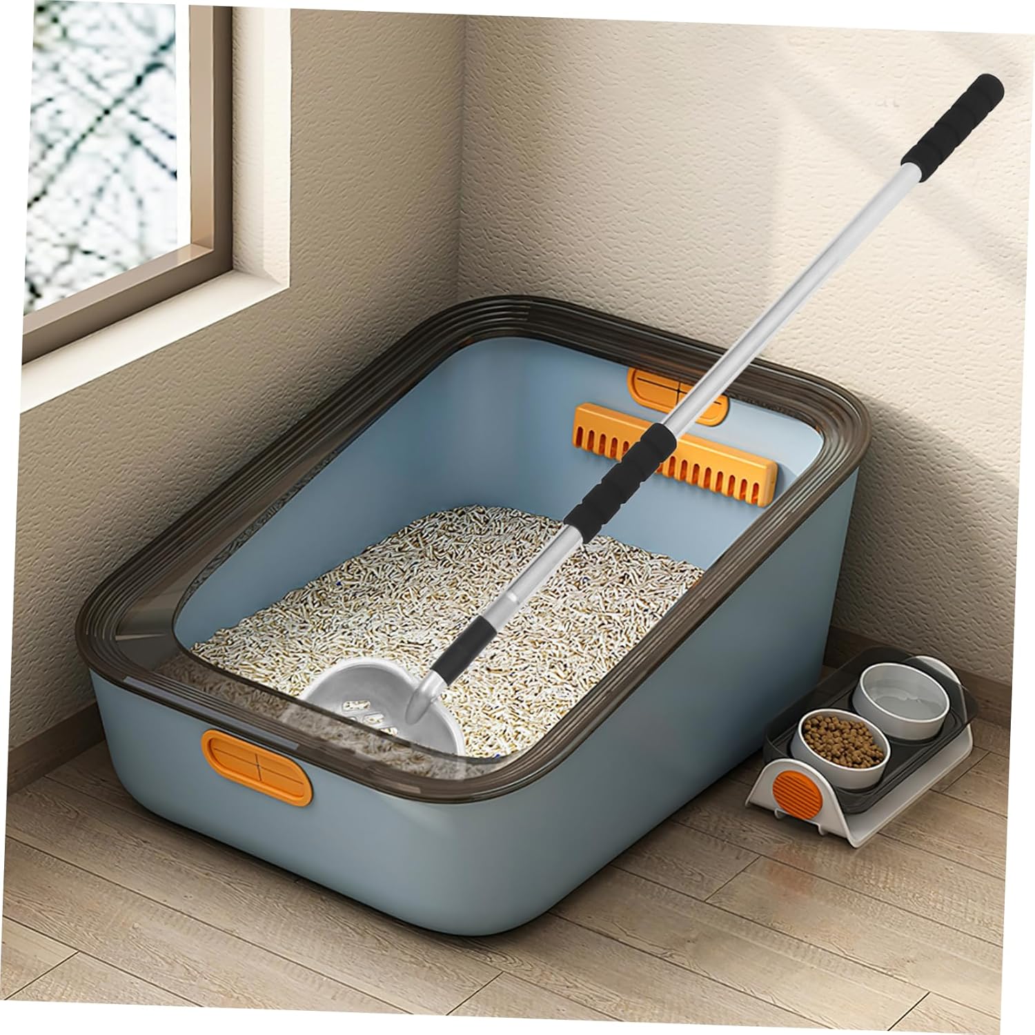 Pelle à Litière Pour Chat à Long Manche Ergonomique Outil De Ramassage Avec Pour Bacs à Litière Nettoyeur Polyvalent - 4