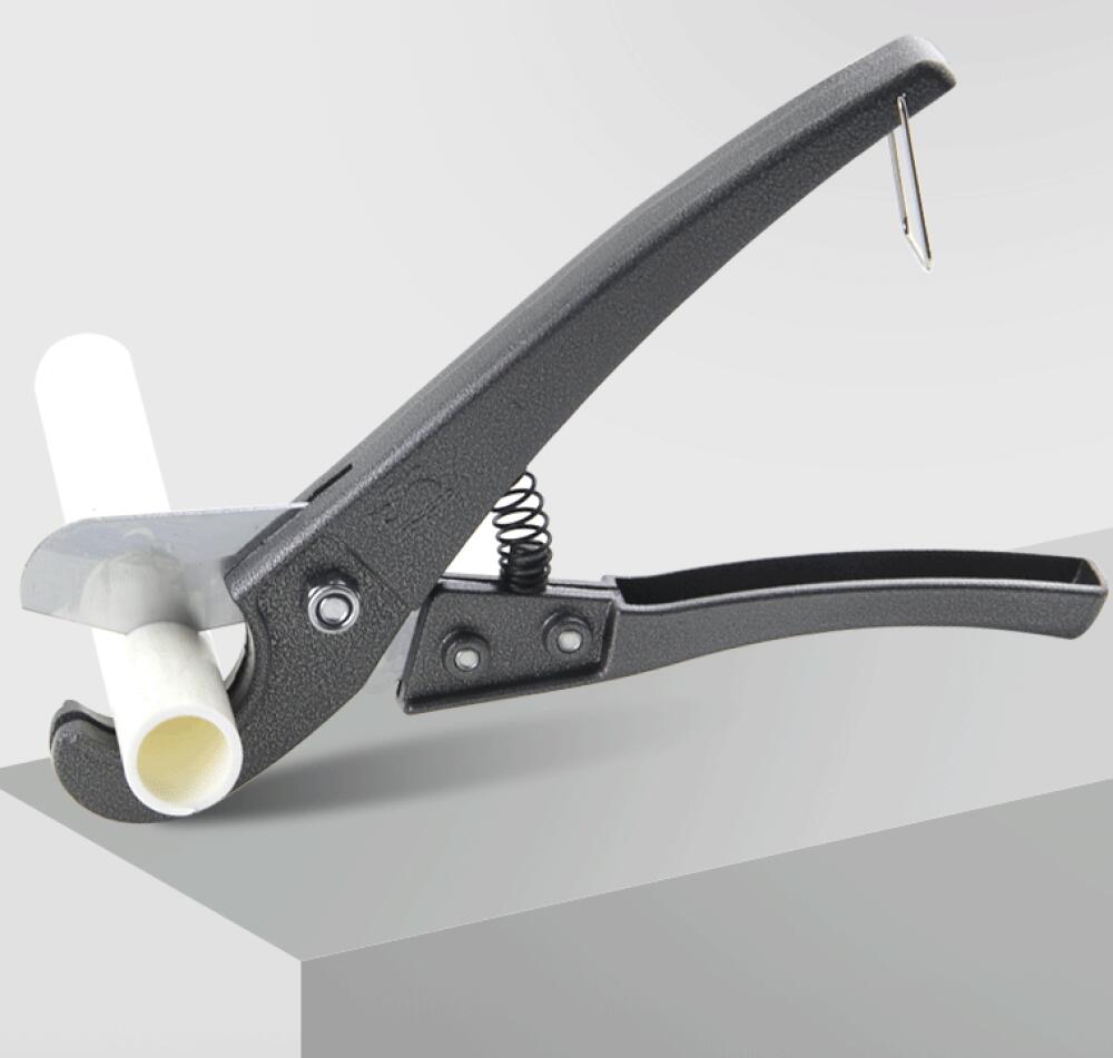 Negro, cortatubos y manguera profesional de una mano, tijeras rápidas para cortar tubos de PVC. Cortes limpios y rectos. Ideal para fontaneros. - 3