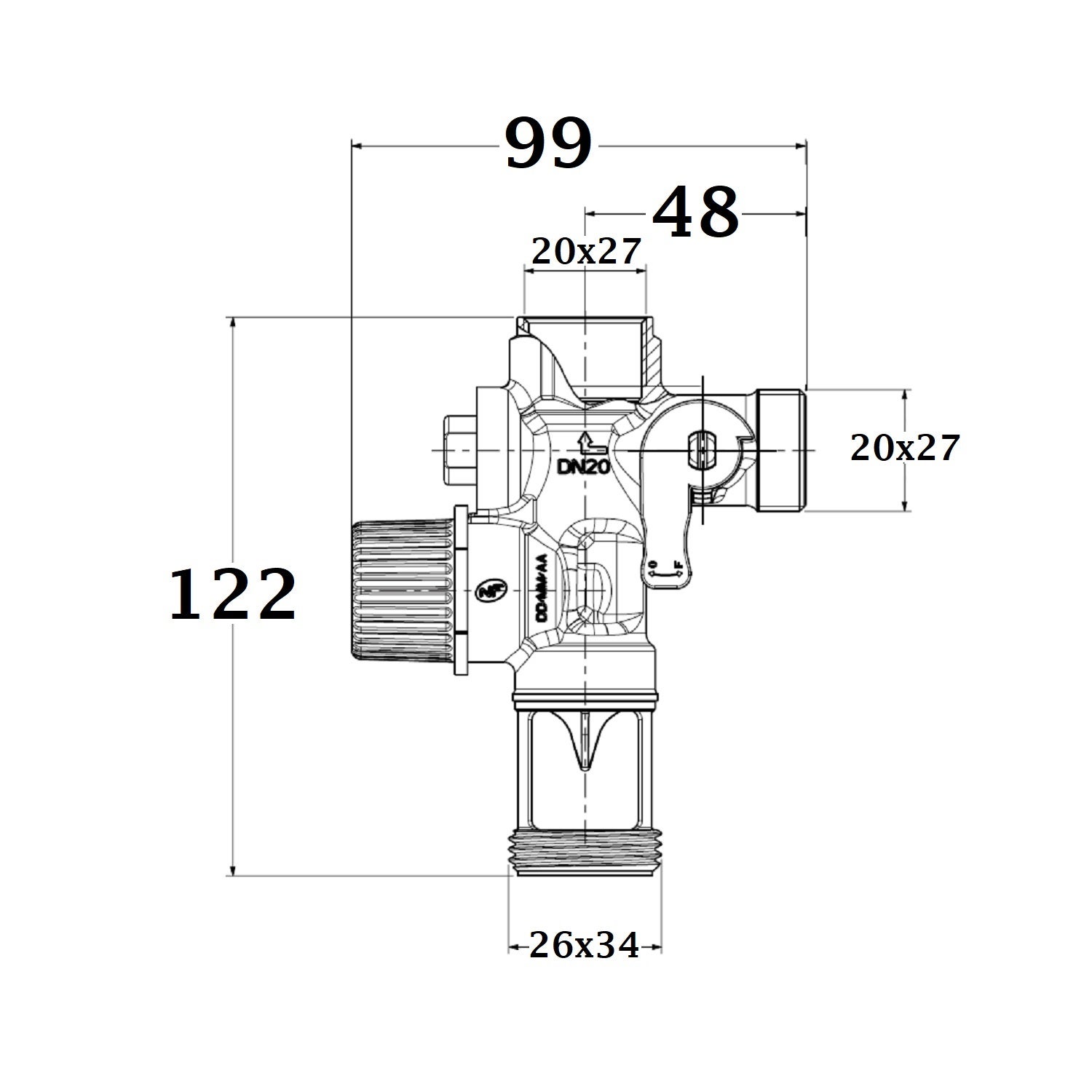 Kit groupe de sécurité chauffe-eau NF droit siège laiton MF20x27 + siphon F26x34 NOYON & THIEBAULT - 2