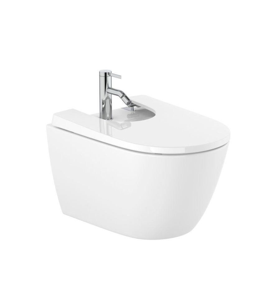 Bidet podwieszany 36x29x53 cm, powłoka Supraglaze, montaż na stelażu lub do ściany, biały, ROCA