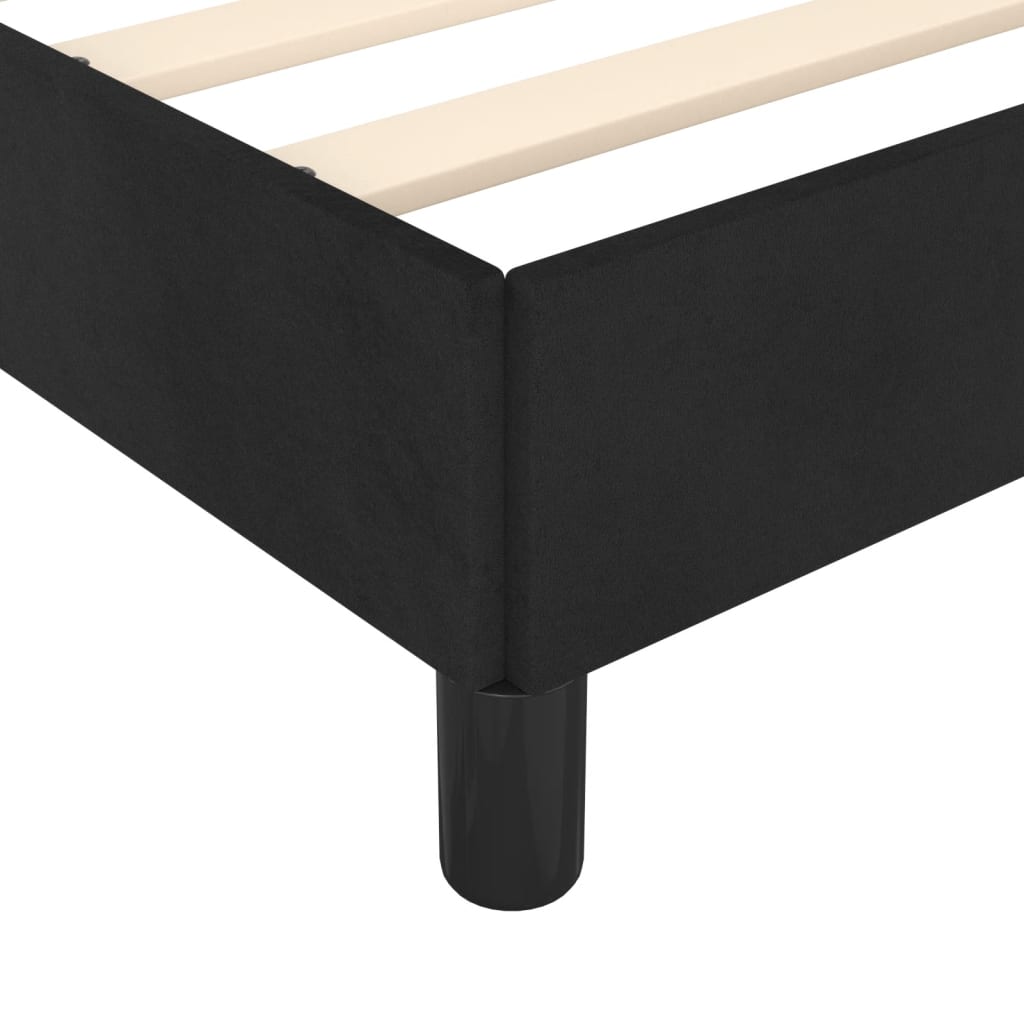 Cadre de lit sans matelas noir 200 x 200 cm en velours - 8