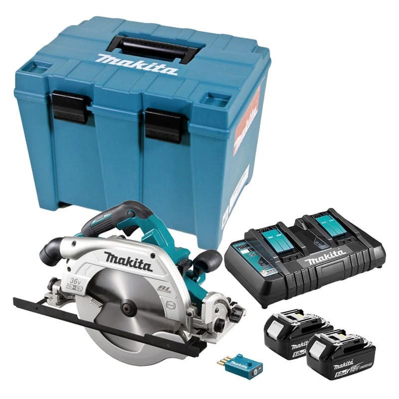 Scie Circulaire Sans Fil Makita DHS710PT4J 36V - Ø 190 Mm, 4 Batteries 5Ah Li-Ion, Chargeur, Coffret MAKPAC - 5