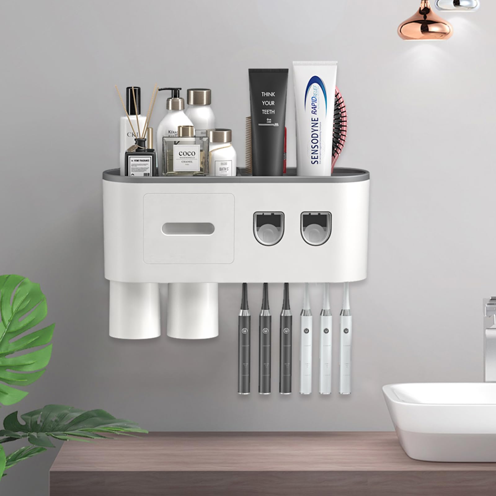 Distributeur De Dentifrice Mural Avec Presse-agrumes Automatique - Installation Sans Perçage, Hygiénique Et Pratique Pour Toute La Famille