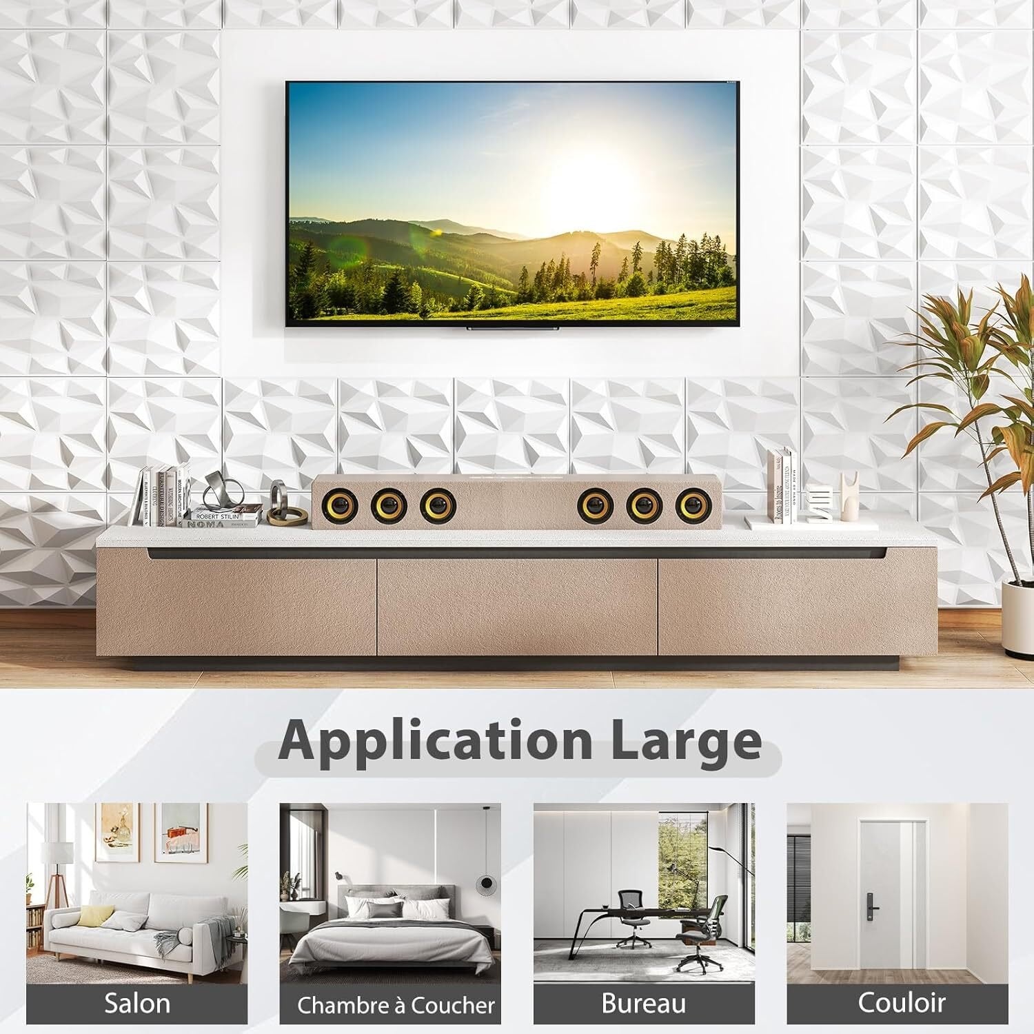 50x/4,5 m² Panele Ścienne 3D, Okładzina Ścienna z Kwadratowych Paneli Wewnętrznych 30x30 cm z PVC, Ognioodporna z Akcentem Diamentowym - 7