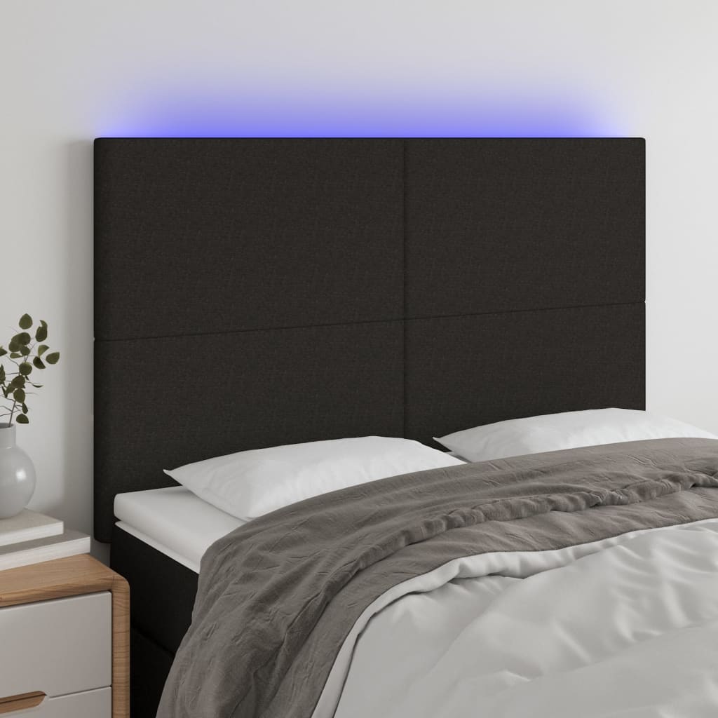 Tête De Lit LED Réglable En Hauteur – Tissu Gris Foncé 160 Cm, Bandes LED Découpables, Port USB - 7