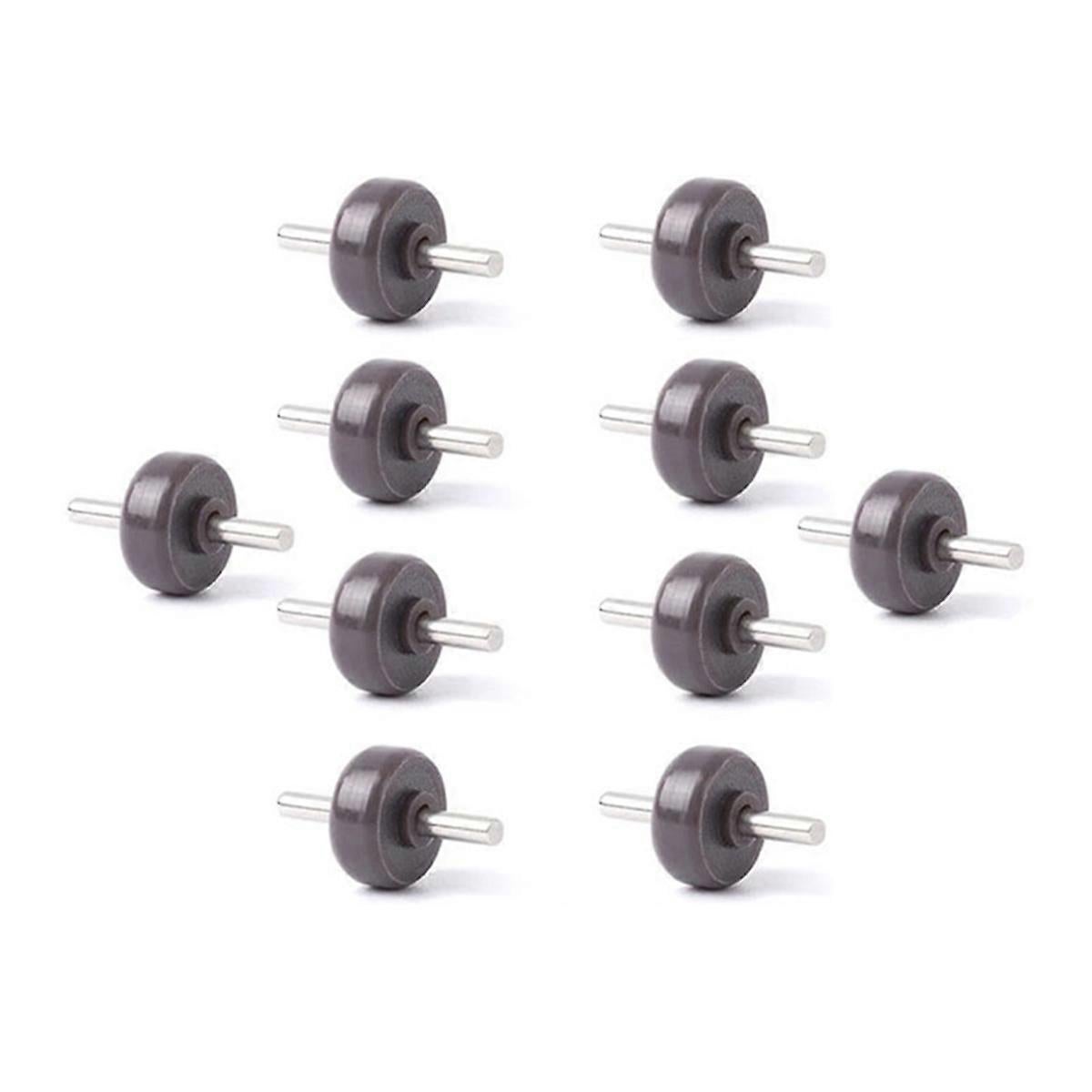 20 ruedas de coche de juguete pequeñas de 16 mm, ruedas de goma con 10 ejes