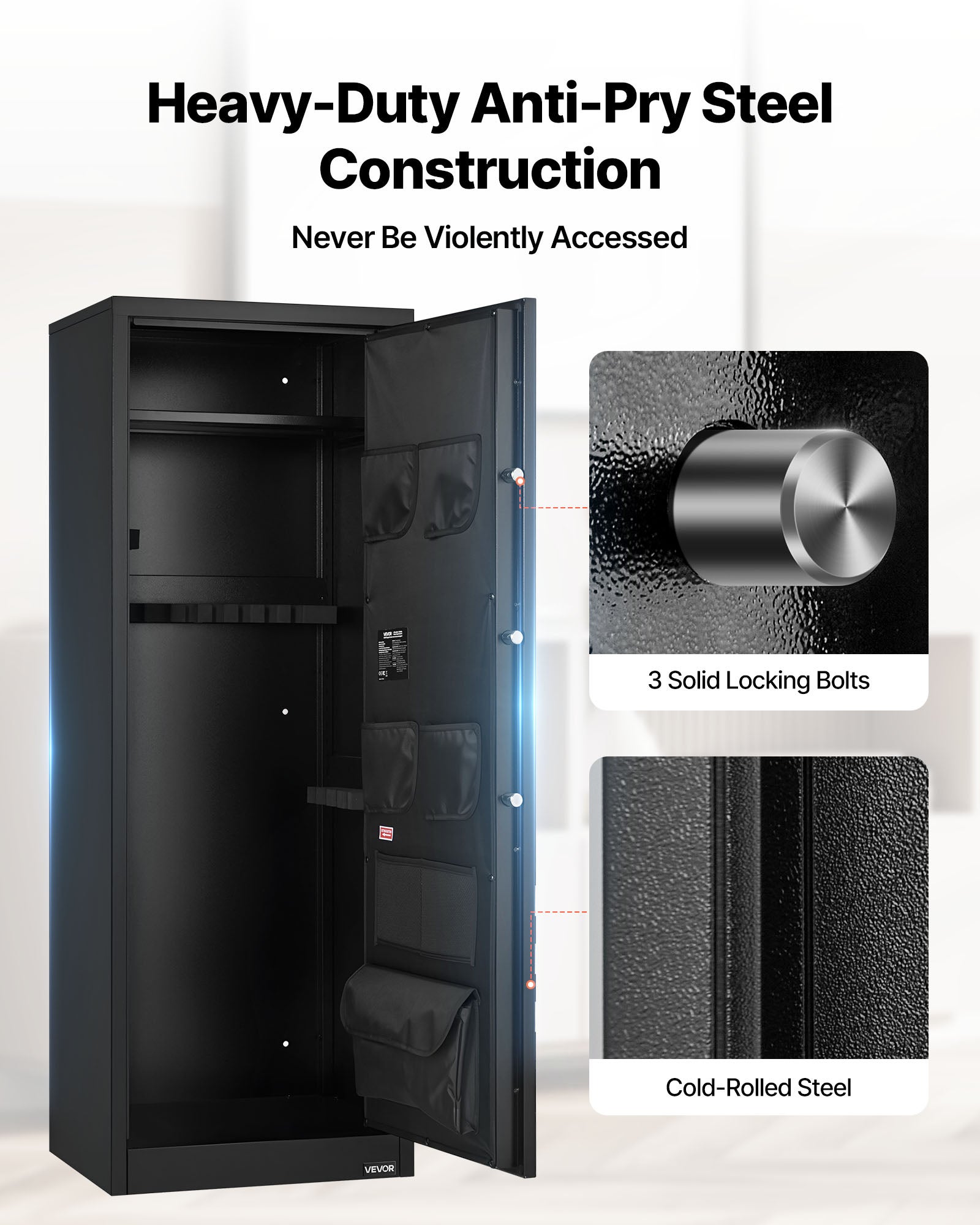 VEVOR Armoire à 2 fusils coffre-fort clavier numérique verrouillage 4