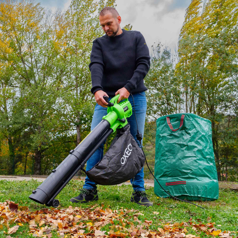 Aspirateur broyeur Souffleur de jardin 2500W Sac de collecte de