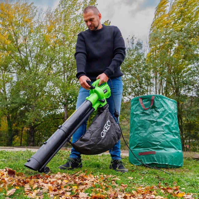 Aspirateur broyeur Souffleur de jardin 2500W Sac de collecte de