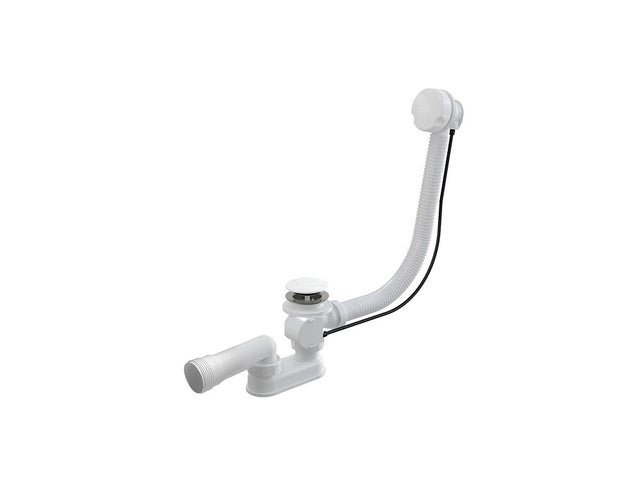 Vidage pour baignoire automatique blanc en acier inoxydable