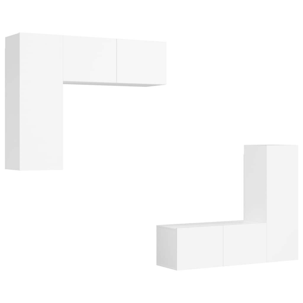 set-mobili-tv-4-pezzi-in-truciolare-bianco-leroy-merlin