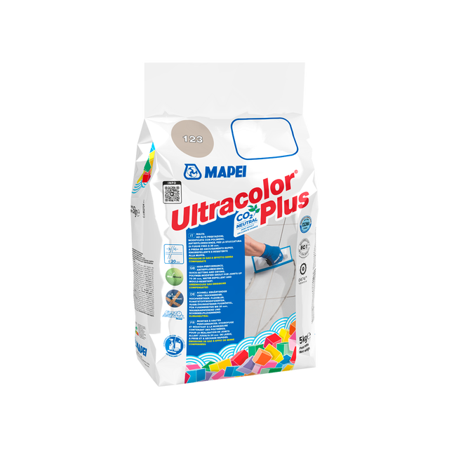Malta stuccatura fughe Ultracolor Plus Mapei 113 5 Kg Colore grigio cemento - Mapei
