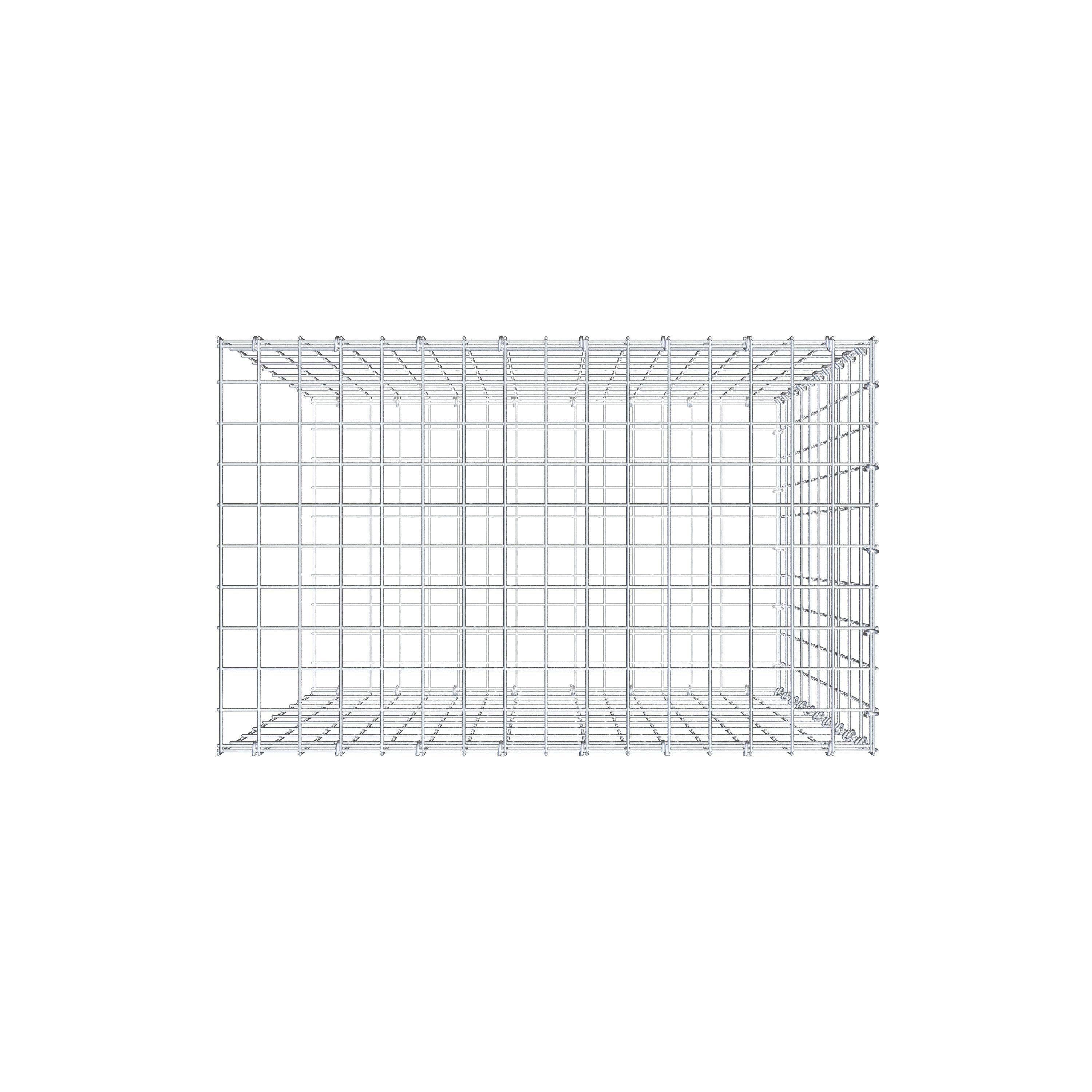 Gavión para alargar en acero galvanizado 100x80x50cm (LxAxP), malla 5 x 10cm, Anillo en C, sin rejilla frontal - 8