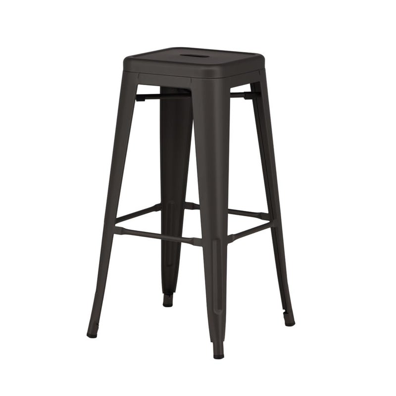 Tempe stołek barowy bez oparcia, metal szary.