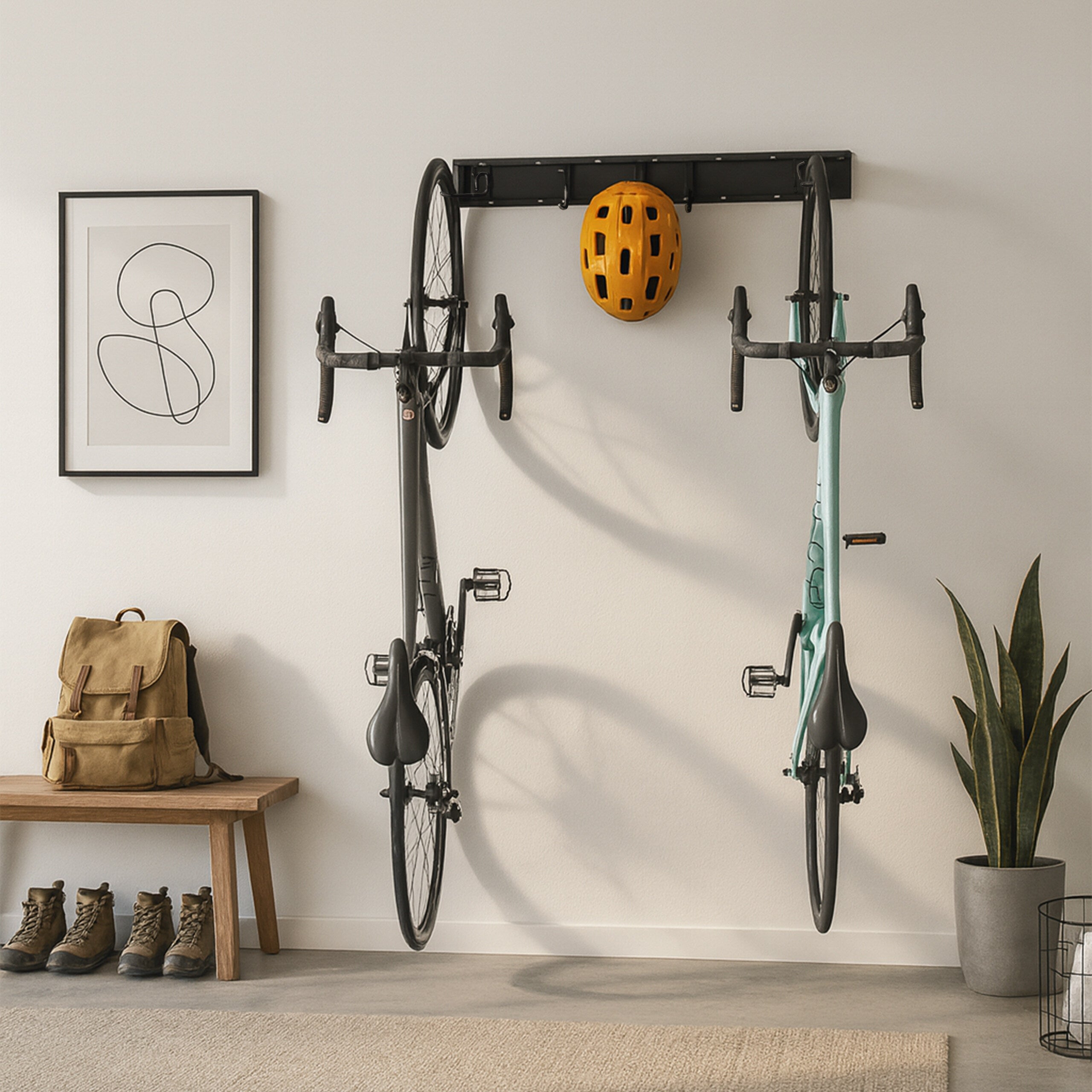 Support Mural Pour Vélo , Support De Vélo Angle Et Distance Réglable