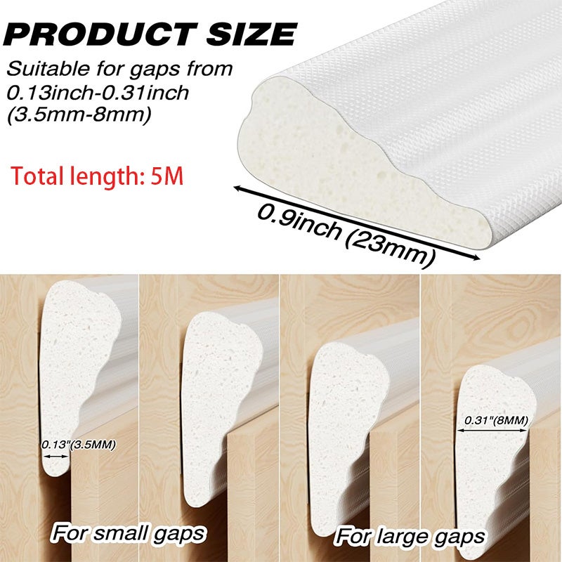 Bande De Bord Auto-adhésive Blanche, 2Cm 10M, Garniture De Meubles