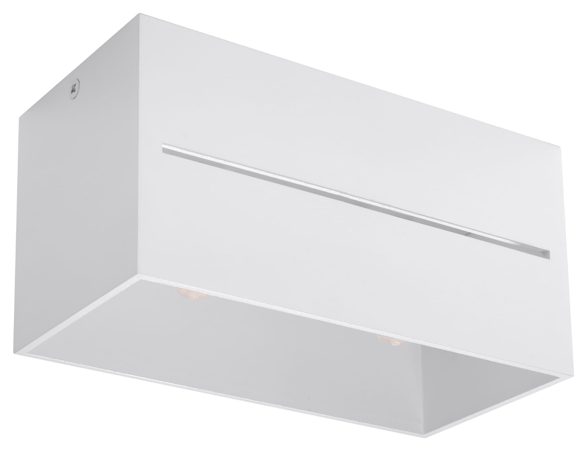 Reflektor sufitowy spot natynkowy Lobo prostokątny biały 2xG9x40W wym: 20 x 10 cm metal Sollux Lighting