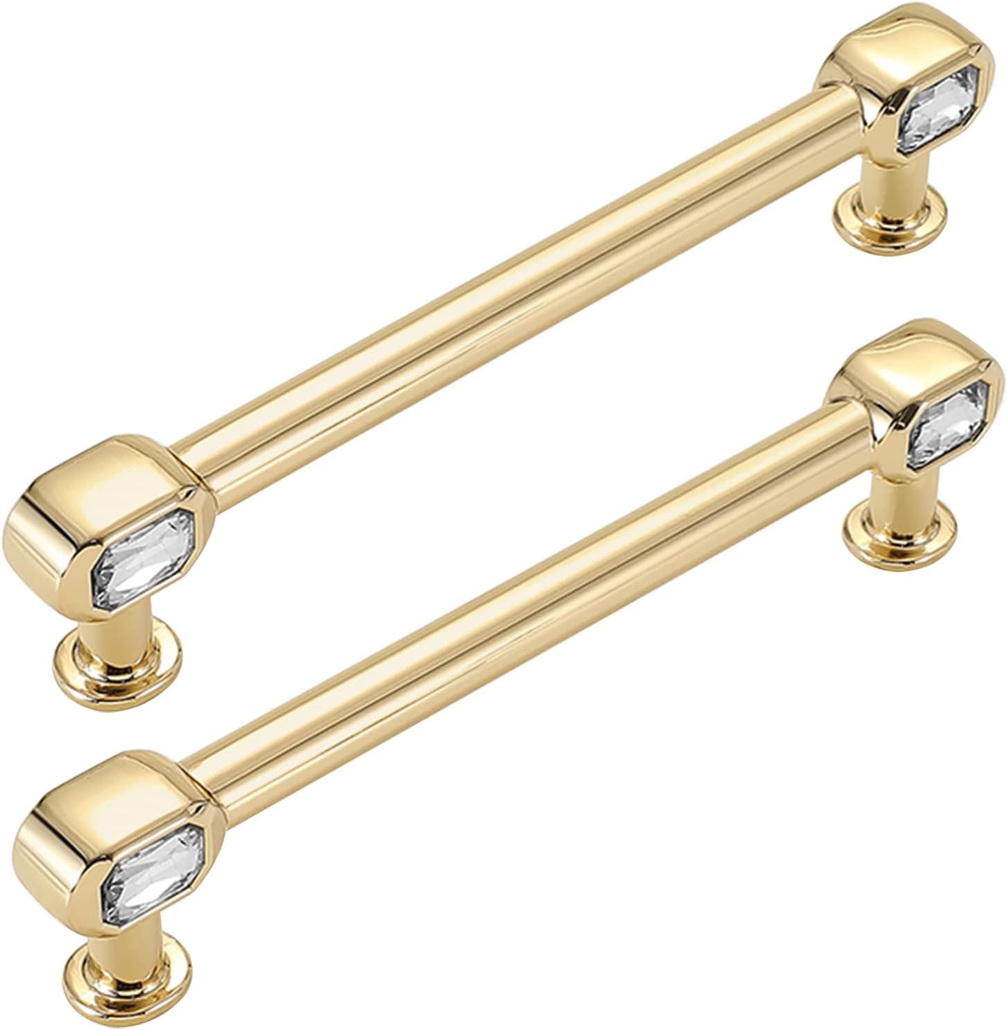 2 sztuki solidnych uchwytów do szafek kuchennych, uchwytów do szuflady komody w kształcie diamentu (rozstaw otworów 96 mm)