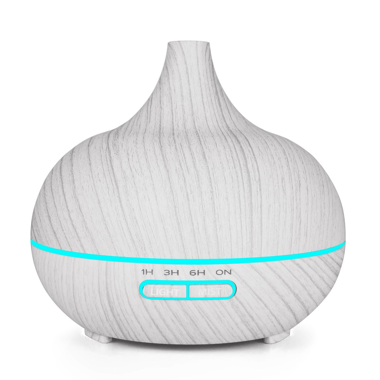 Nawilżacz i dyfuzor ultradźwiękowy, 400 ml, timer do 6 godzin, LED 7 kolorów, funkcja aromaterapii, ultra cichy