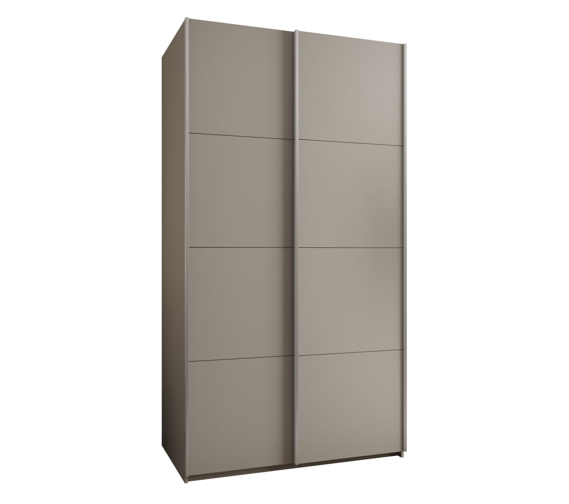 Szafa przesuwna wysoka Lux 1 130 x 64 x 245,5 cm kaszmir + kaszmir + u. srebrny - Abiks Meble