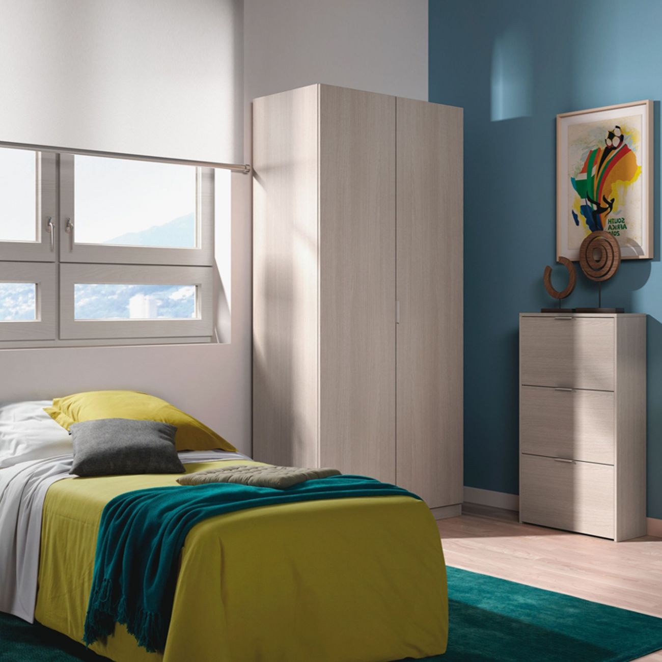 Meuble à chaussures pour Entrée en bois Marron Nature 18 paires maximum - 7