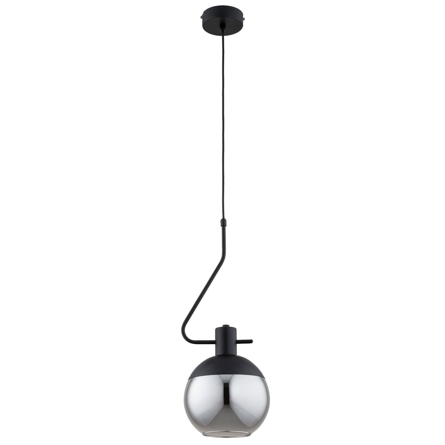 Lampa wisząca Enigma czarna-dymiona 1xE27x15W nowoczesna wym: 90 x 20 x 20 cm metal Alfa