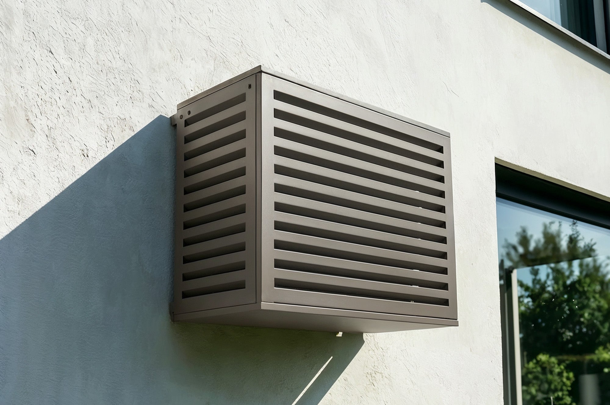 Aneto taupe aluminiowa obudowa klimatyzatora z dolnym panelem - rozmiar S