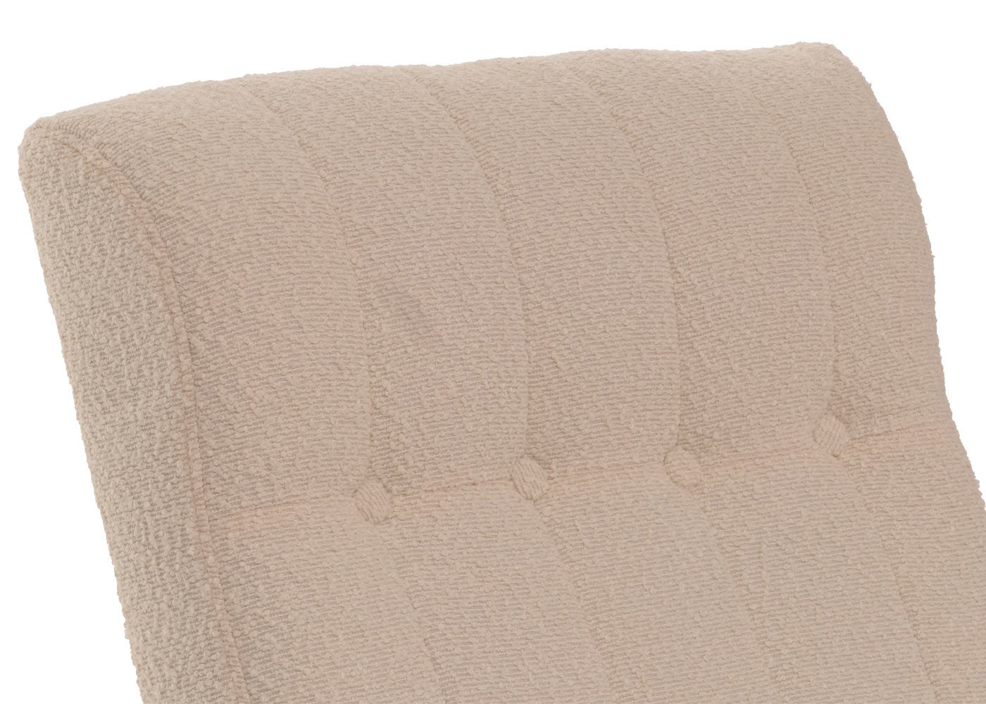 Fauteuil à bascule design avec accoudoirs assise large en tissu bouclé beige structure bois massif naturel 04_0009810 - 4