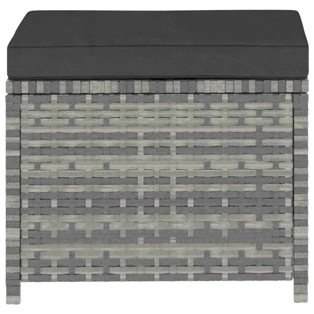 Mobili da giardino mobili da esterno Set di mobili da 5 pezzi con cuscini in resina intrecciata grigia 02 02_0016433 - 6