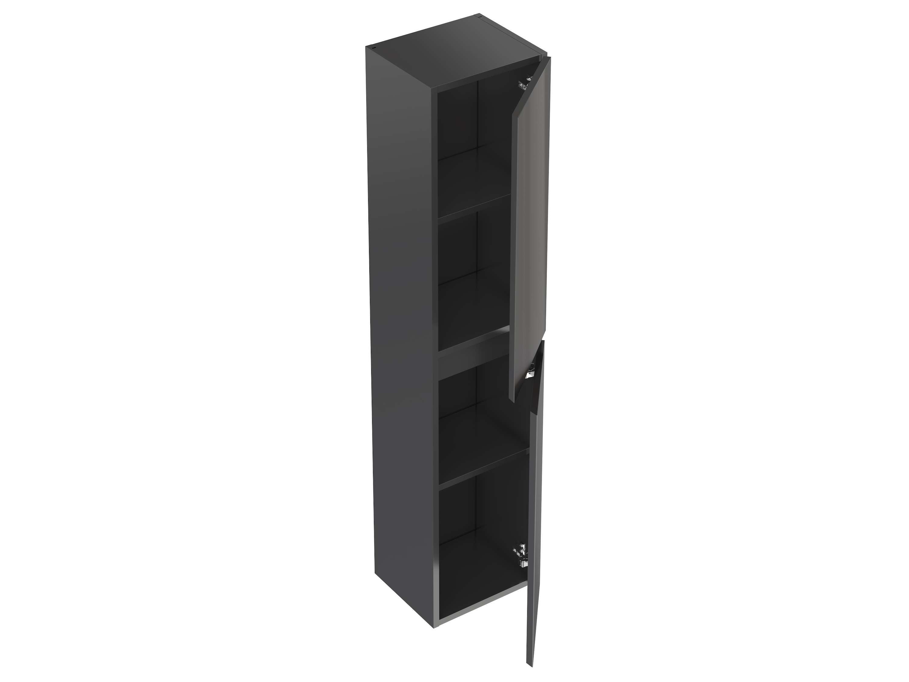 Colonne de salle de bain NELI 2 portes 140x30x27 cm gris anthracite T-BATH - 6