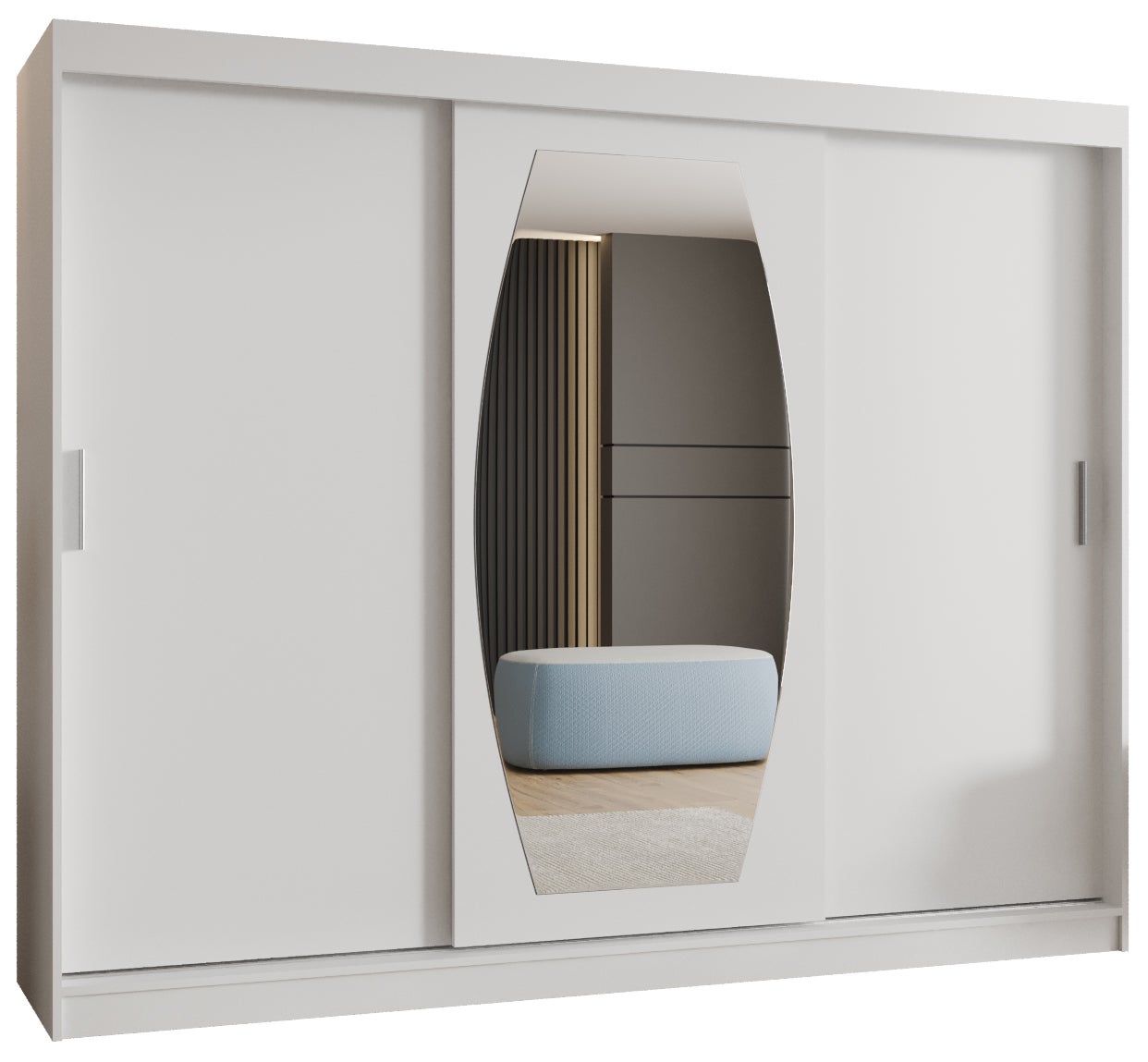 Szafa przesuwna garderoba ROSSA 250 x 62 x 200 cm Biały