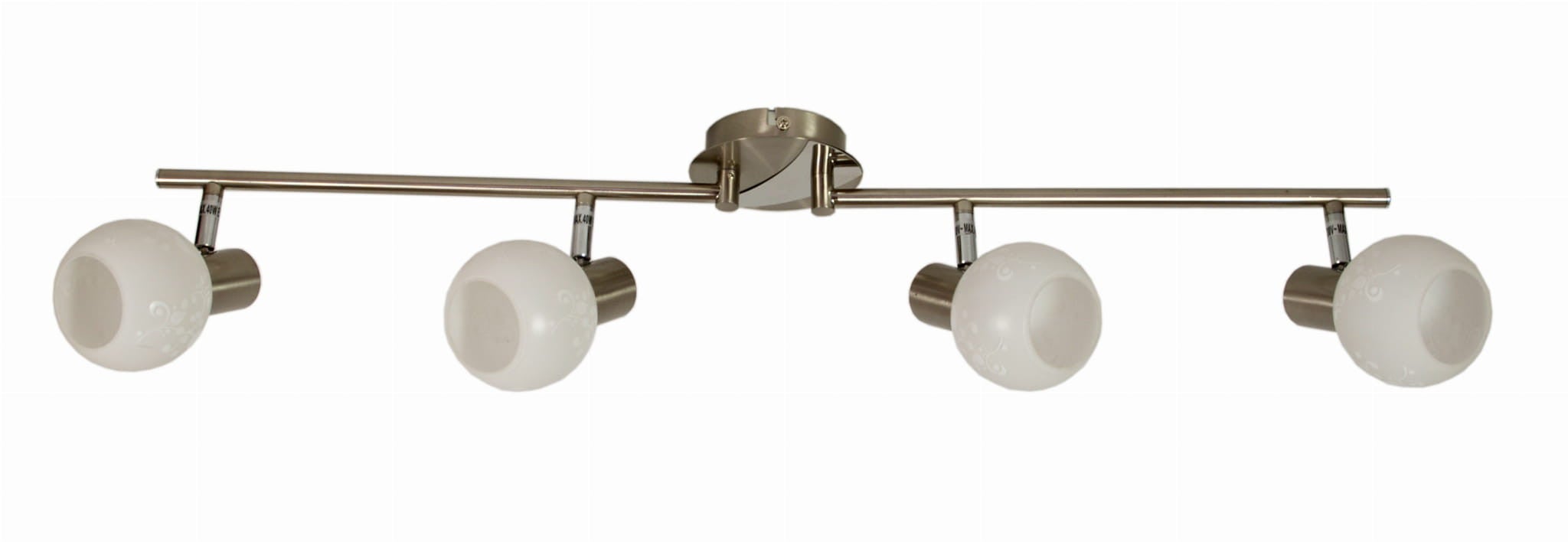 Lampa sufitowa wisząca Avila biało-srebrna 4xE14x40W wym: 16 x 91 x 12 cm szkło Candellux