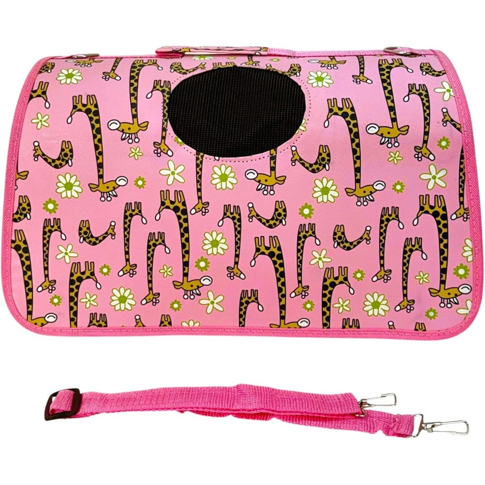 Bolsa de transporte para animais de estimação, ideal para gatos. Dobrável e flexível, ideal para transportar animais (rosa, 37 x 24 x 18 cm). - 4