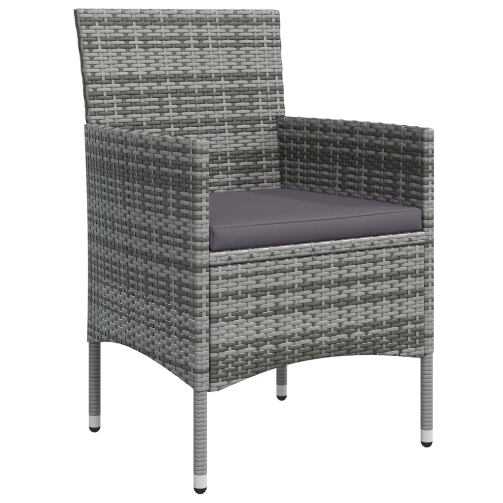 Maison Exclusive - Set da Pranzo da Giardino 5 pz con Cuscini Grigio e Nero - 5