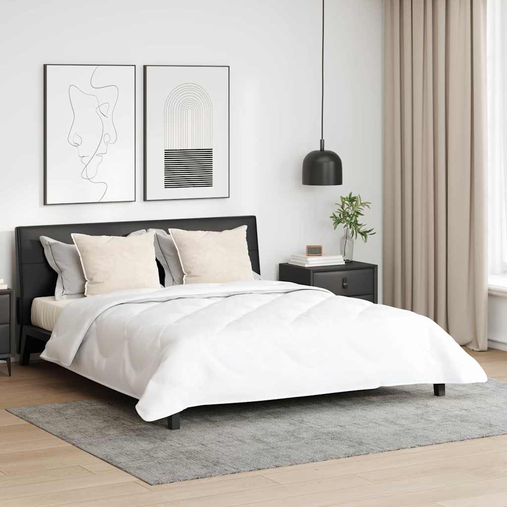 Couette avec oreiller 3 pcs | Duvet Blanc 240 x 200 cm Microfibre - 2