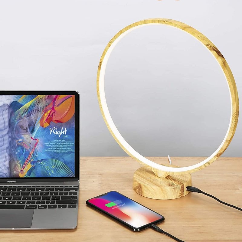 Lampe de Chevet LED Bambou Tactile 16W Dimmable - SILUMEN - 2