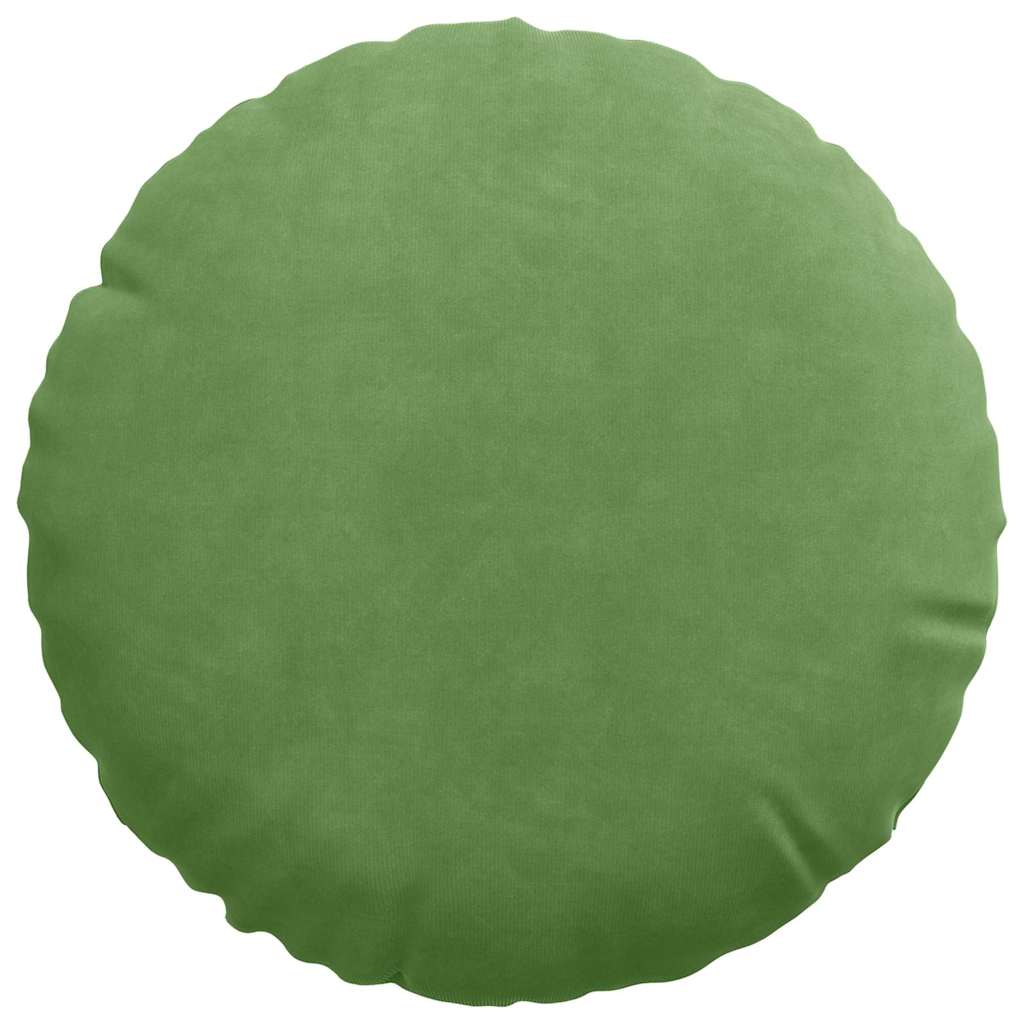 Cojines de asiento, 2 unidades, verde claro, Ø 40 x 13 cm, terciopelo - 6