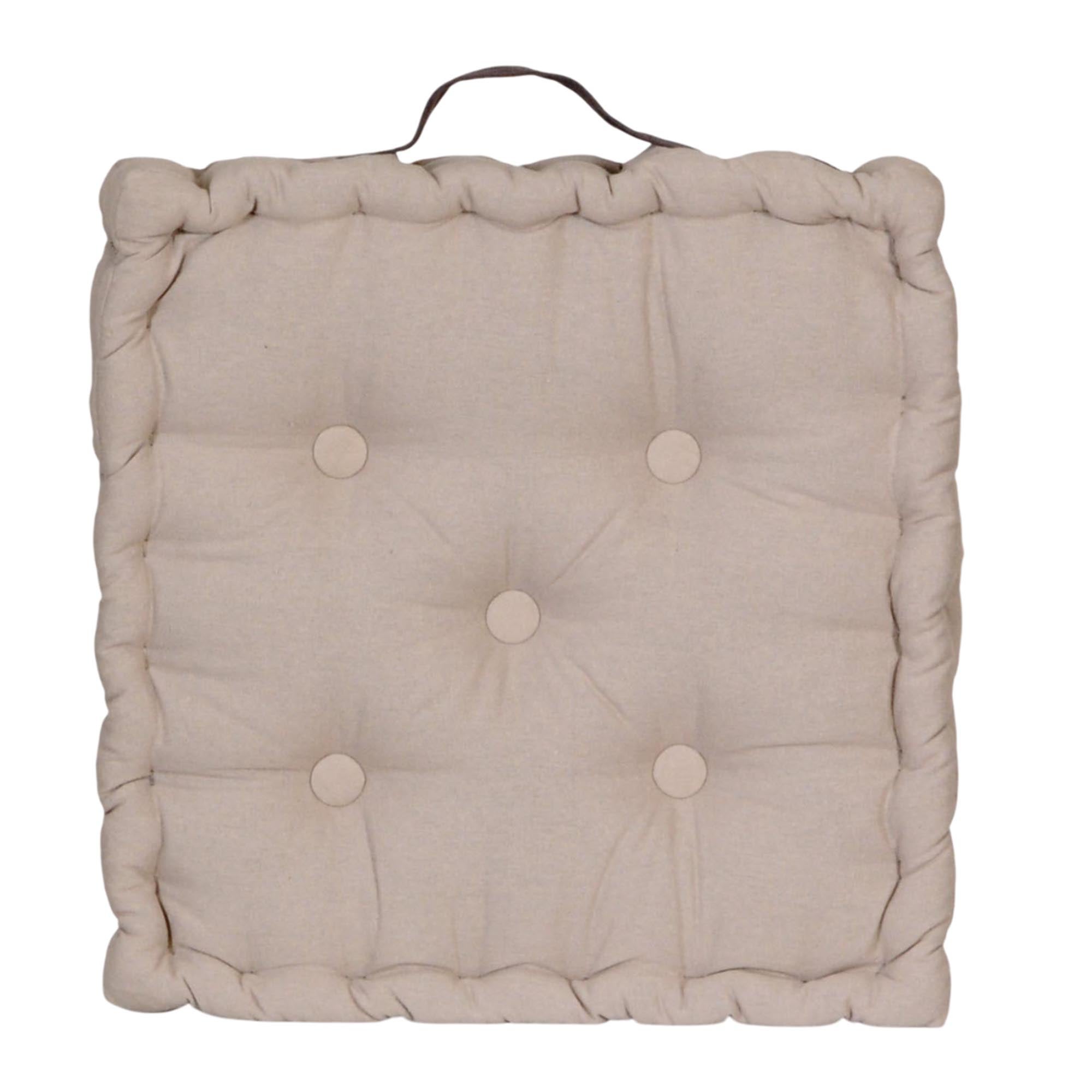 Coussin de sol bicolore capitonné super épais 10cm, Athmosphère /Anse Anthracite - 3
